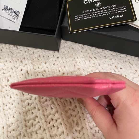 Chanel Caviar Quilted card holder Pink - Picture 7 of 12